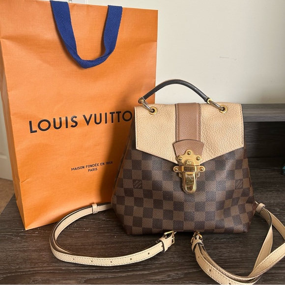 Louis Vuitton Brown and Beige Clapton Checkered Backpack - Picture 4 of 17